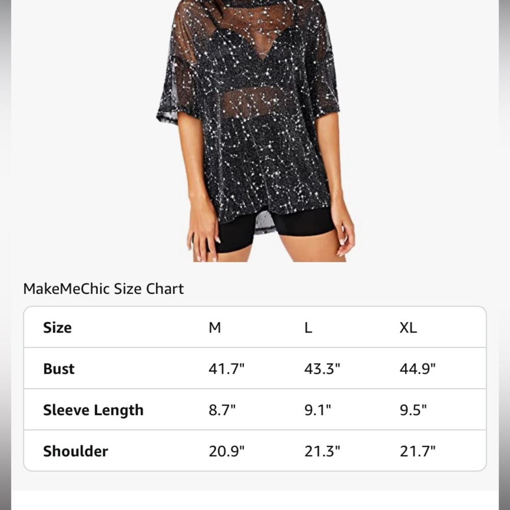 NWOT Short sleeve black galaxy t shirt blouse - Picture 5 of 9